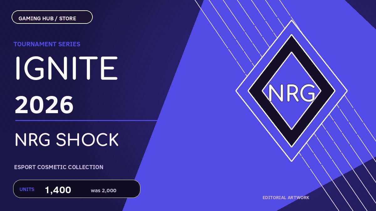 IGNITE 2026 · NRG Shock: Original Volpedia editorial cover · not in-game artwork