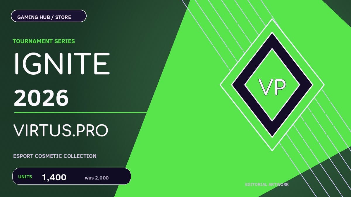 IGNITE 2026 · Virtus.pro: Original Volpedia editorial cover · not in-game artwork