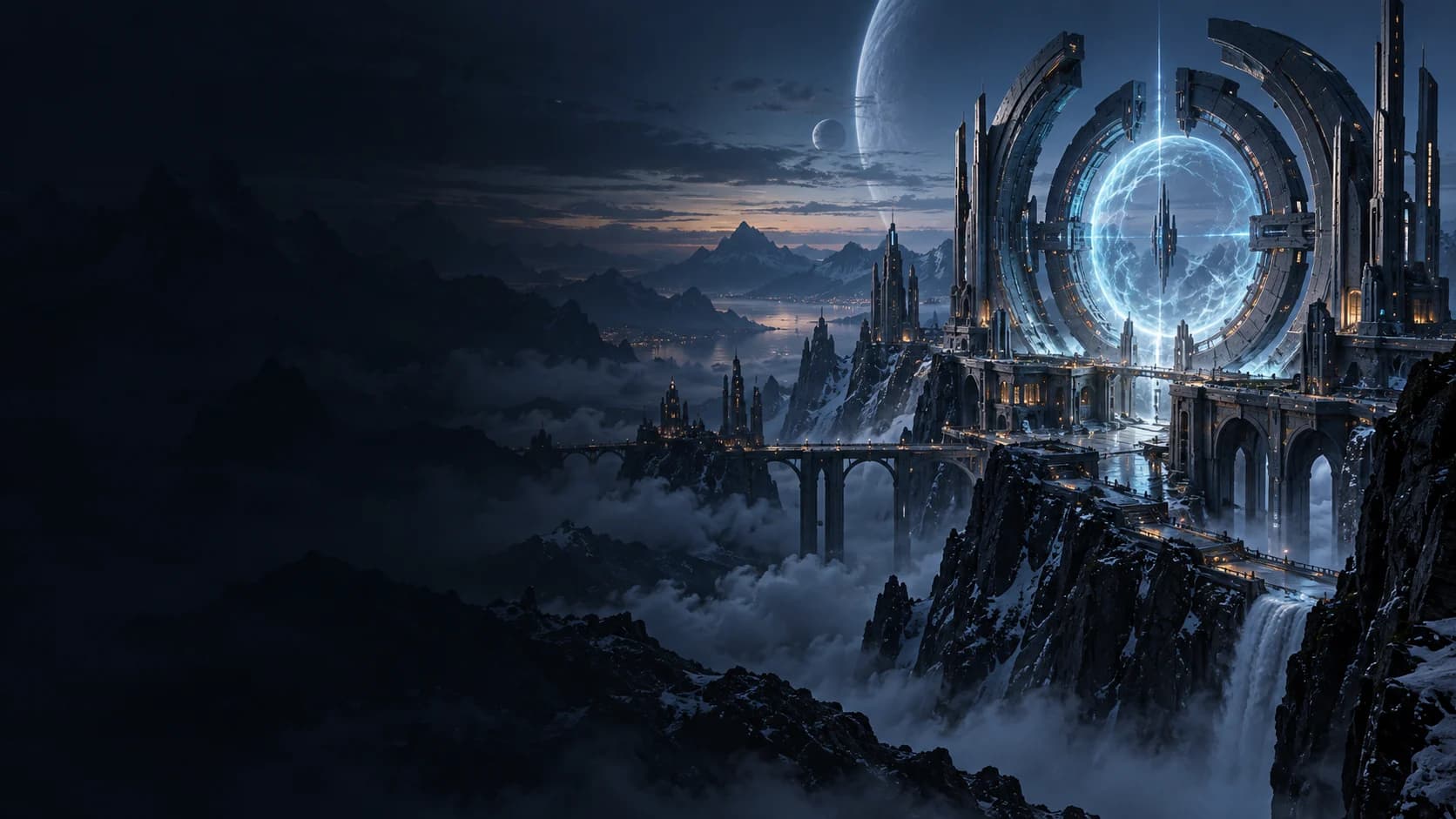Original illustration of a futuristic portal