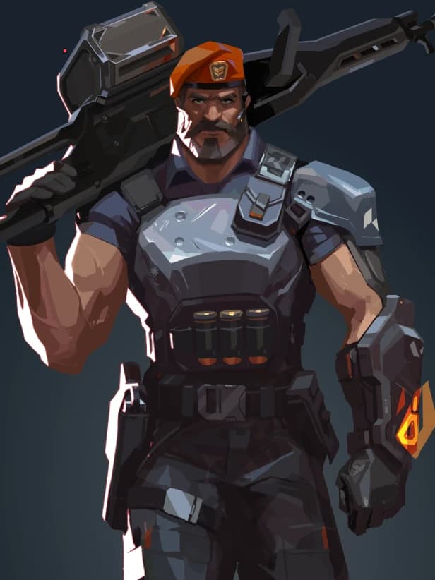 Brimstone — official VALORANT agent portrait